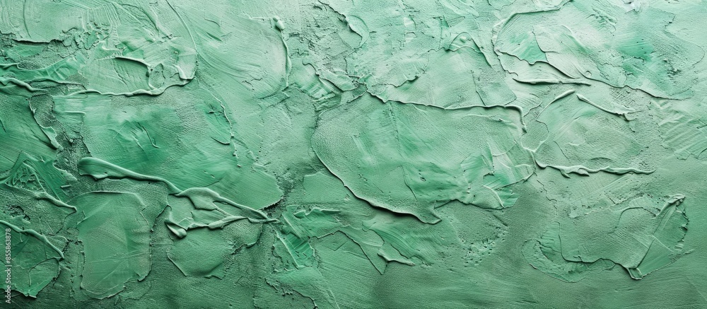 Poster light green stucco wall background close-up. with copy space image. Place for adding text or design