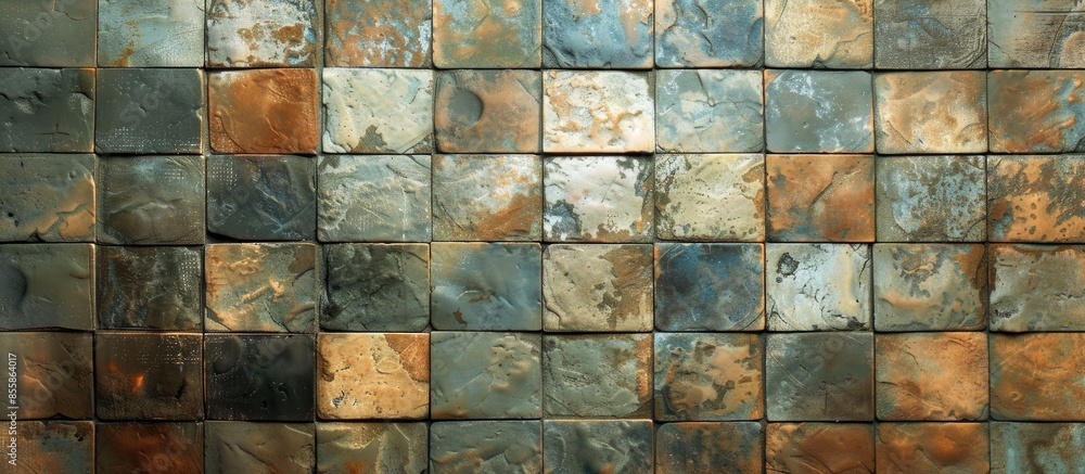Aufkleber Old tile wall background. with copy space image. Place for adding text or design