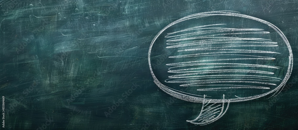 Poster Crowdfunding Written Speech Bubble on Blackboard. with copy space image. Place for adding text or design