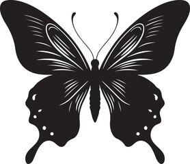  vector art illustration featuring a butterfly silhouette
