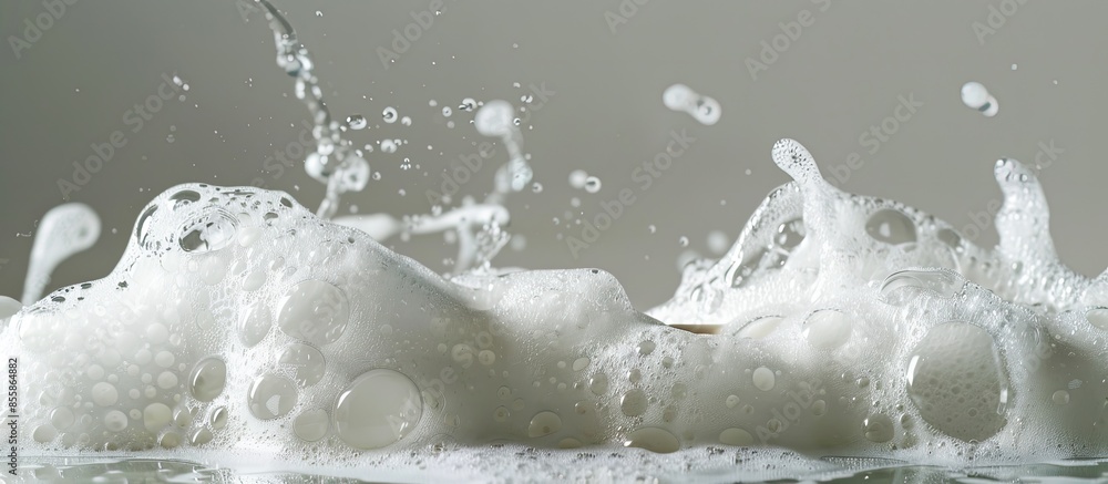 Poster Foam from the tub over the edge. with copy space image. Place for adding text or design