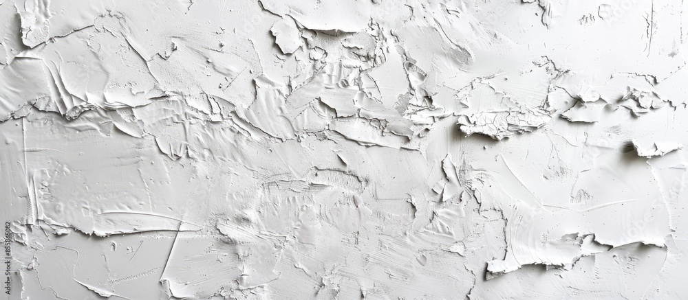 Poster wall of plasterboard in white paint, grunge texture, background for designers. with copy space image. Place for adding text or design