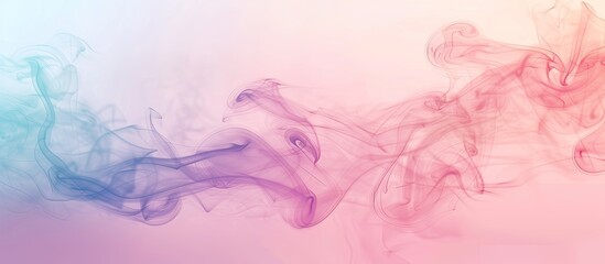 Smoke isolated on pastel background    Abstract. with copy space image. Place for adding text or design