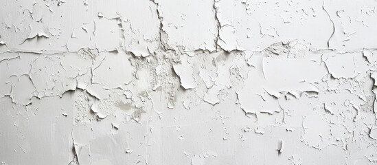 Obraz premium wall of plasterboard in white paint, grunge texture, background for designers. with copy space image. Place for adding text or design