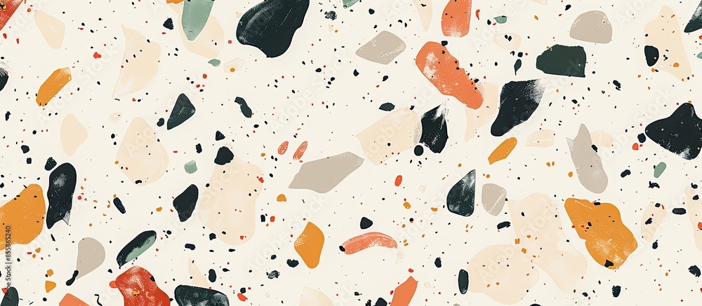 Poster Seamless abstract terrazzo pattern. with copy space image. Place for adding text or design
