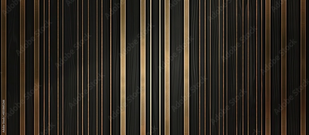 Aufkleber Stripe line pattern on dark black background abstract design of modern wall interior decoration. with copy space image. Place for adding text or design