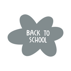 back to school. cartoon colored inscription. vector illustration.	
