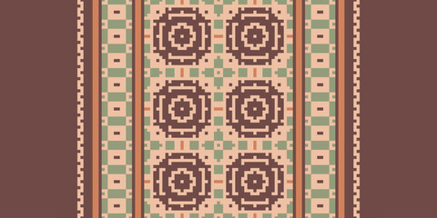 Native American Ethnic style abstract Navajo geometric tribal vector seamless pattern background.