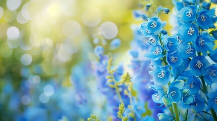 delphinium flowers frame copy space for text