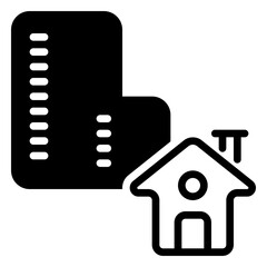 building icon, glyph icon style