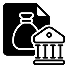 loan icon, glyph icon style
