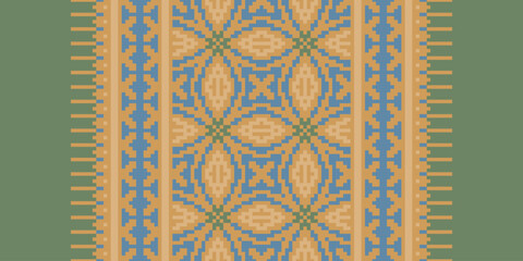 Native American Ethnic style abstract Navajo geometric tribal vector seamless pattern background.
