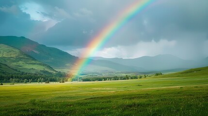 Obraz premium Nature and rainbow 