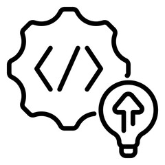 development icon, line icon style