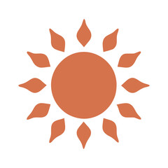 Minimalist sun design vector icon style