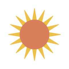 Minimalist sun design vector icon style