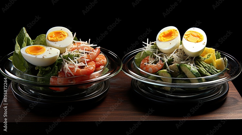 Poster eggs with salmon