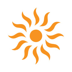 Minimalist sun design vector icon style