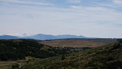 Paisaje lejano en Navacerrada.