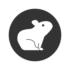 Hamster icon vector animal flat sign