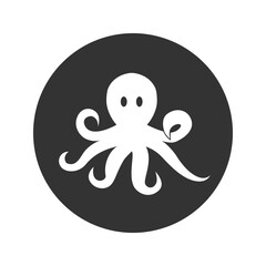 Isolated Octopus Icon Symbol On Clean Background. Vector Devilfish Element In Trendy Style