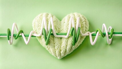 green and white lifeline forming a heart shape, emphasizing the life-saving impact of organ donation