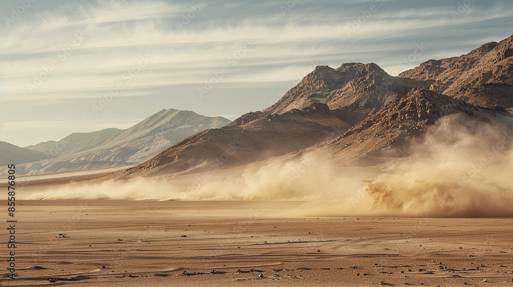 Wall mural desert and dust