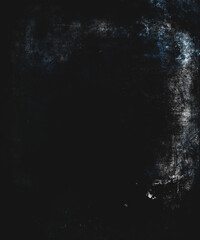 Scary dark horror background, obsolete texture with frame and space for your design