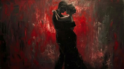 Obraz premium tango dance, darkness and love 