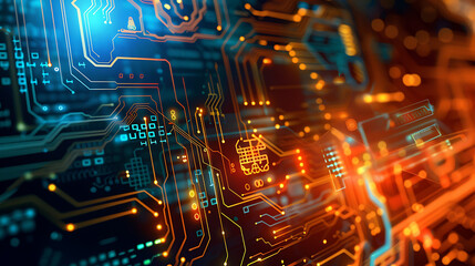 Obraz premium abstract techology background