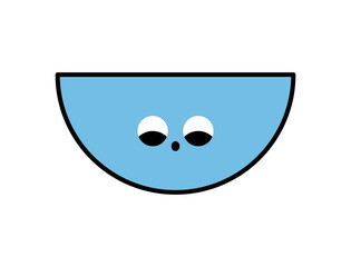 Geometric figure with face emotions, hand drawn trendy shapes for kids, funny character vector illustration.
