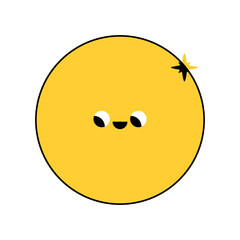 Geometric figure with face emotions, hand drawn trendy shapes for kids, funny character vector illustration.
