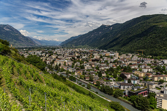 Ville de Martigny, Valais, Suisse