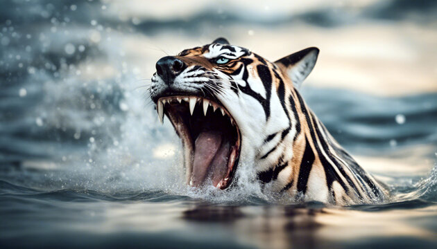 Tigerhai / Haitiger Lustige Illustration & Wallpaper