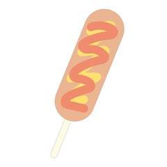 夏祭りのフランクフルトイラスト⭐︎PNG