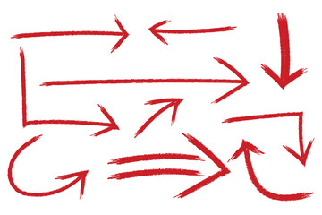 Set of hand drawn arrows, vector illustration, design element