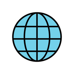 globe icon on white