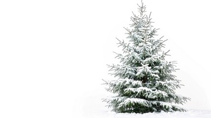 Isolated White Background Christmas Tree