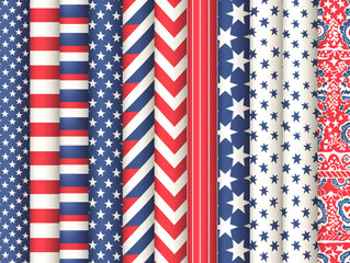Obraz premium 4th of July Patriotic Digital Paper 