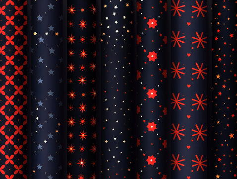 4th of July Patriotic Digital Paper. American textures and backgrounds