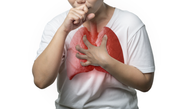 Female patients with respiratory or lung diseases, bad air, dust, tuberculosis, lung cancer, emphysema, cough from the flu, and viral infections. Double Exposure with lungs