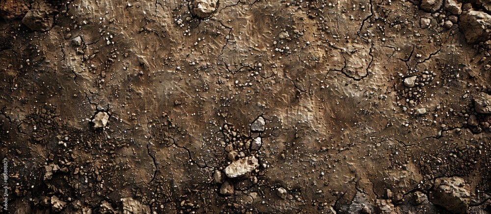 Poster cracked soil texture and background of ground earth background. copy space image. place for adding t