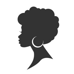 Woman profile icon beauty illustration vector in modern flat sign