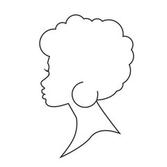 Woman profile icon beauty illustration vector in modern flat sign