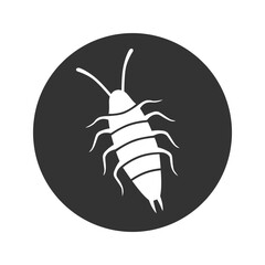 Bug icon containing legs and little arms knows as bedbug. Vector