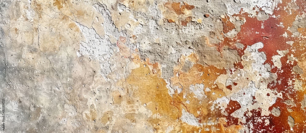 Poster multicolor grunge background with abstract colors of red, white and ocher, granite stone texture. co
