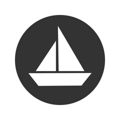 Ship icon vector template, Travel design icon concepts, Creative design vector sign flat