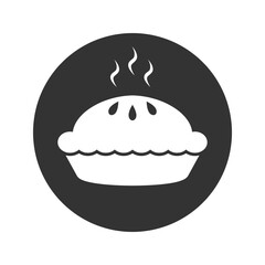 Pie icon, logo isolated on white background