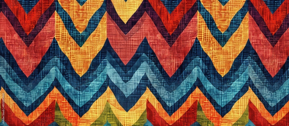 Poster ethnic traditional ikat chevron seamless pattern for fabric textile background and wallpaper. copy s