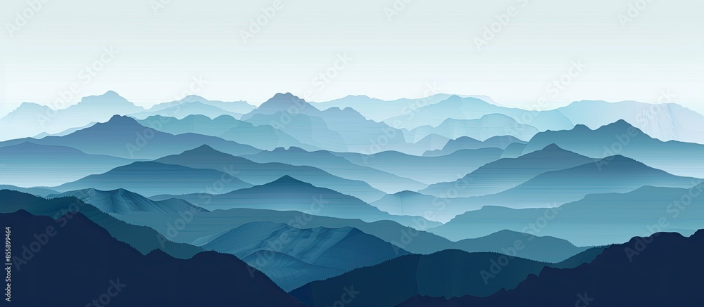 Poster mountain landscape. copy space image. place for adding text or design